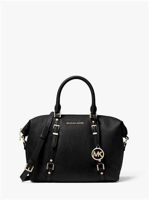 michael kors redford conv shldr ebony|Bedford Legacy Medium Pebbled Leather Convertible Satchel.